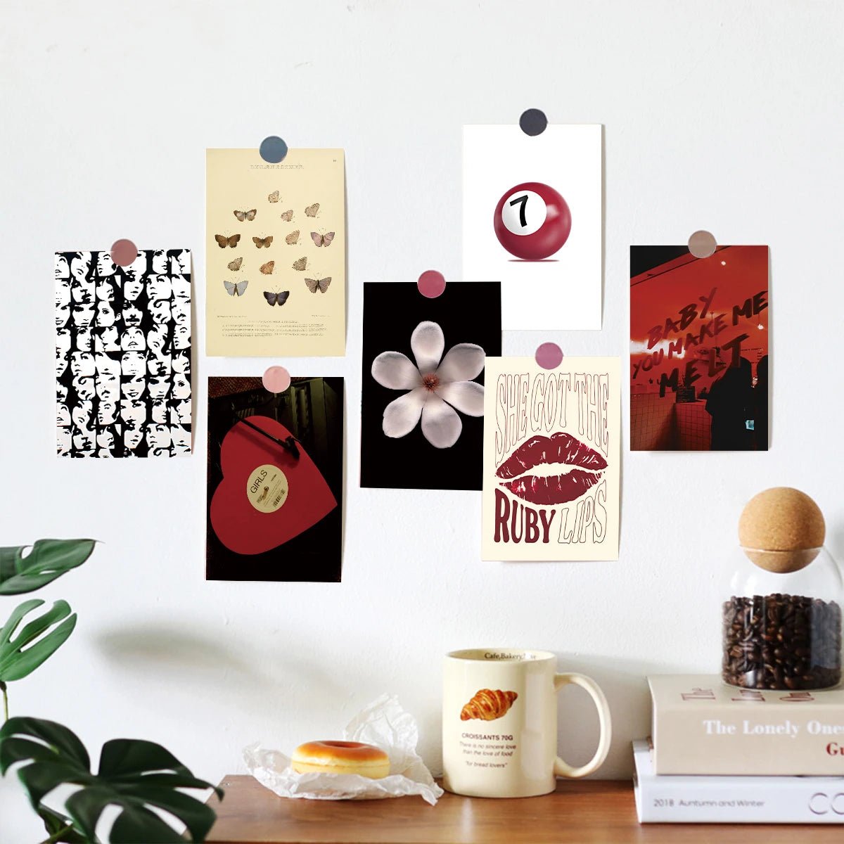 50Pcs Coquette Aesthetic Collage Kit Vintage Wall Art Prints for Room Decor - StudySphere