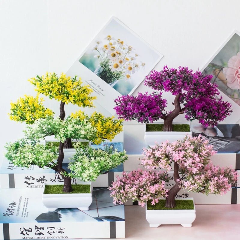 Artificial Plants Bonsai Small Tree Pot Fake Plant Flowers Potted Ornaments for Home Room Table Decoration Hotel Garden Decor - StudySphere
