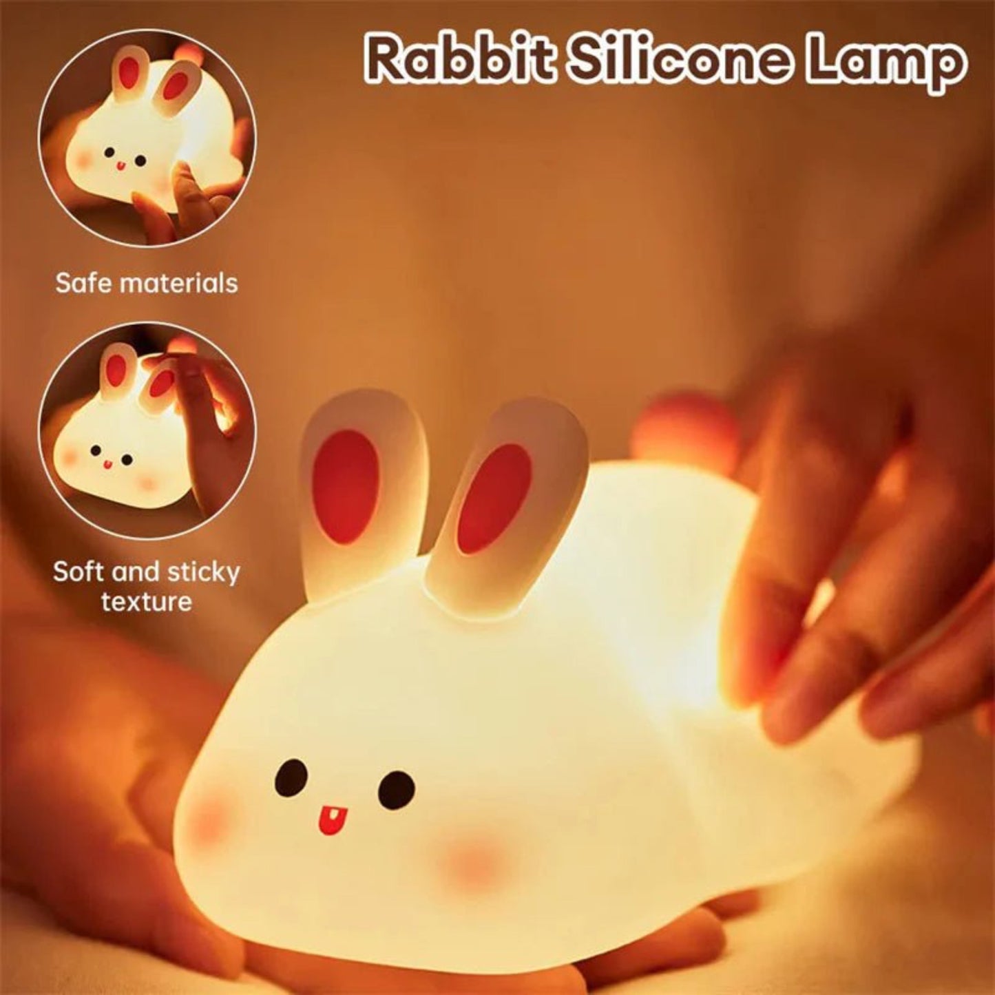 Cute LED Night Light - Touch Sensor Cartoon Aesthetic Nightlight - StudySphere