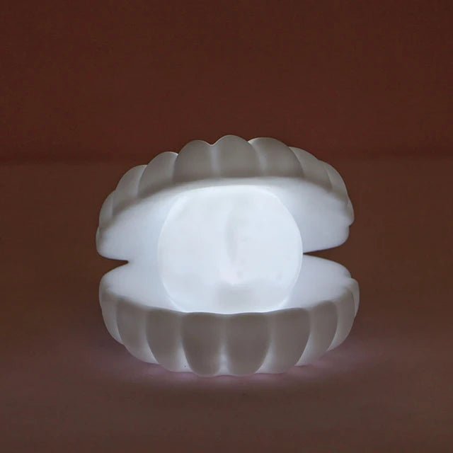 Pearl Shell Night Light LED Bedside Lamp - Coquette Room Decor - StudySphere