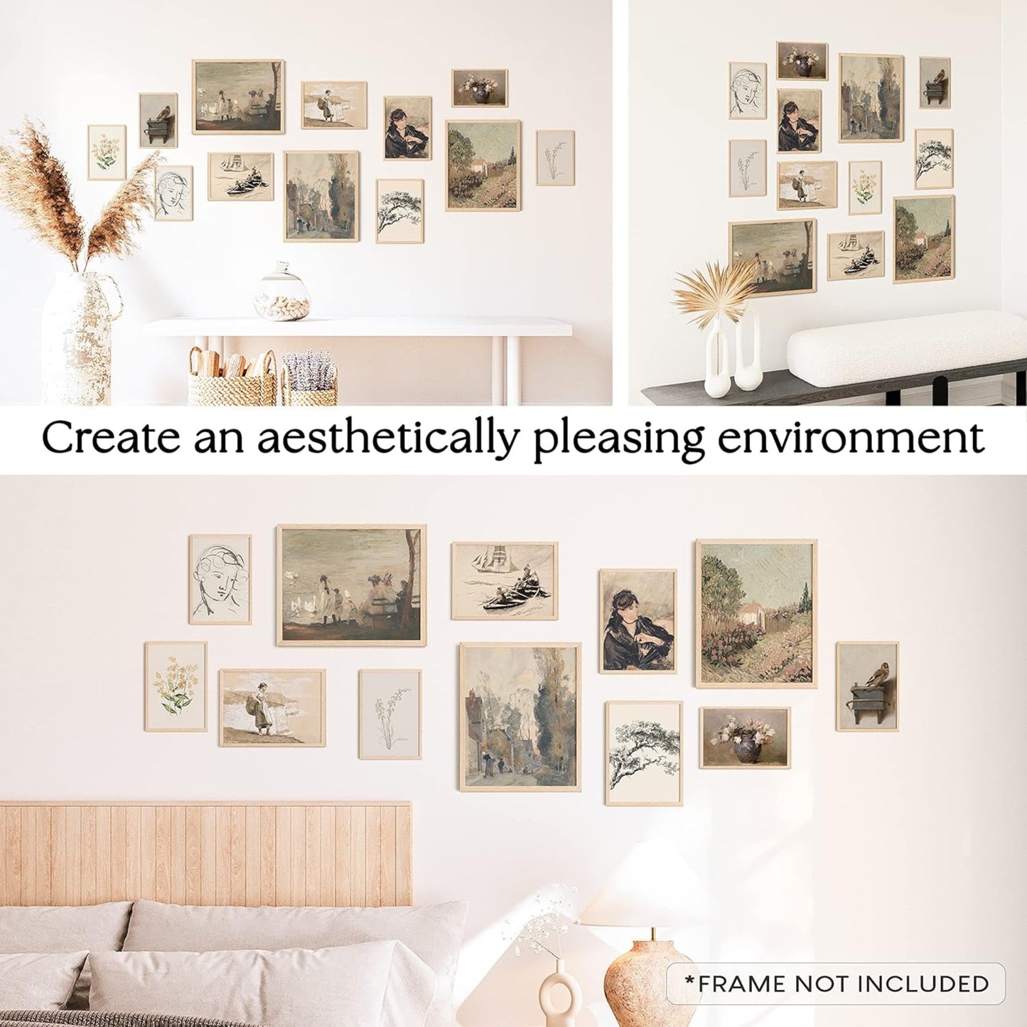 Vintage Light Academia Art Prints - Unframed Wall Decor for Cozy Bedroom - StudySphere