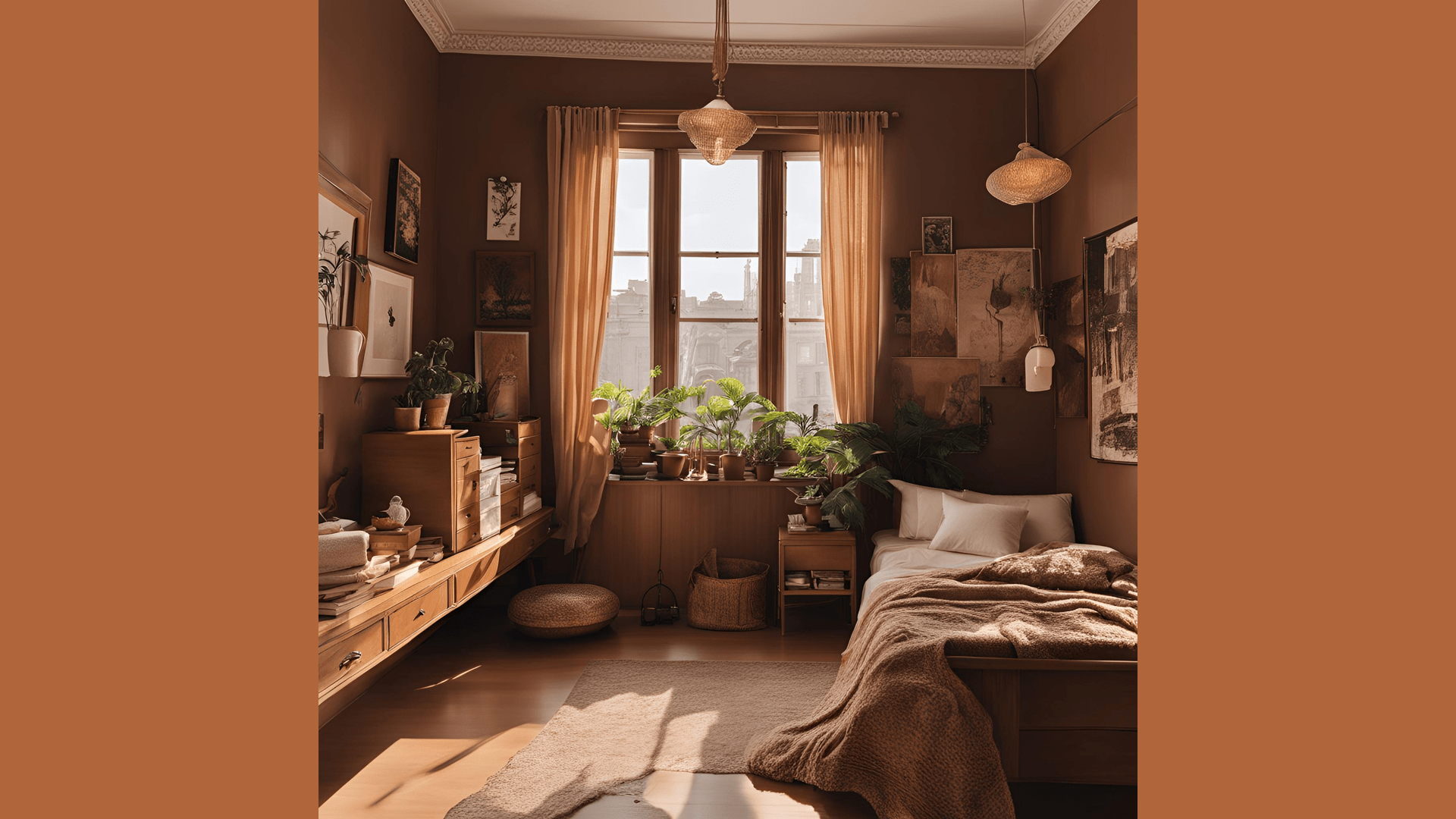 Brown Aesthetic Room Color