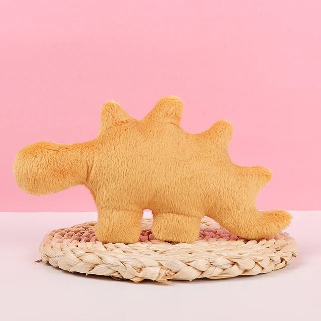 20cm Dino Chicken Nugget Plush Pillow - Brown Aesthetic - StudySphere