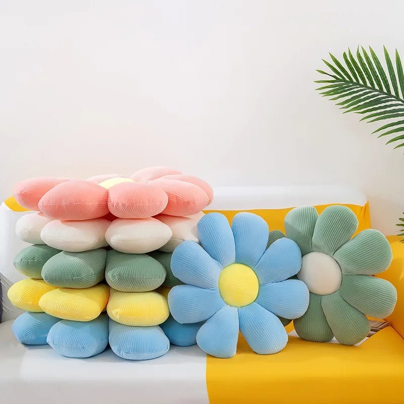 38CM Small Daisy Flower Cushion Cute Sunflower Petal Pillow Sofa Stuffed Plush Toy Kids Colorful Office Room Home Decor Gifts - StudySphere