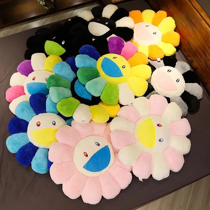 40cm Kawaii Sunflower Plush Toy Cushion - Indie Aesthetic Room Decor - StudySphere