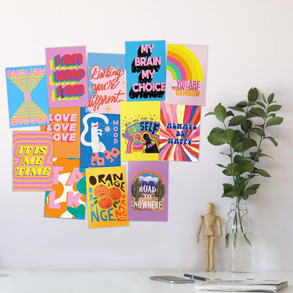 "70 - Piece Indie Wall Collage Kit for Bedroom Decor - Aesthetic Pictures for Teen Girls, Hippie and Y2K Dorm" - StudySphere