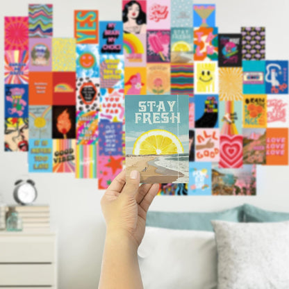 "70 - Piece Indie Wall Collage Kit for Bedroom Decor - Aesthetic Pictures for Teen Girls, Hippie and Y2K Dorm" - StudySphere