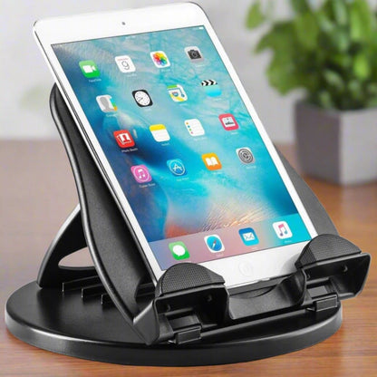 Adjustable Desk Phone Mount Stand for Office - Phone and Tablet Holder, Black - StudySphere