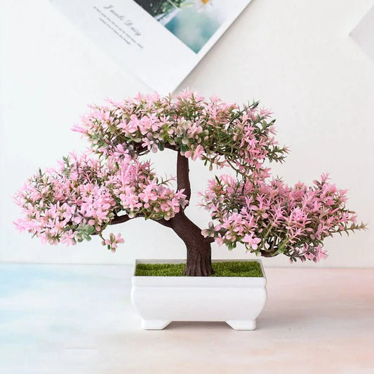 Artificial Plants Bonsai Small Tree Pot Fake Plant Flowers Potted Ornaments for Home Room Table Decoration Hotel Garden Decor - StudySphere