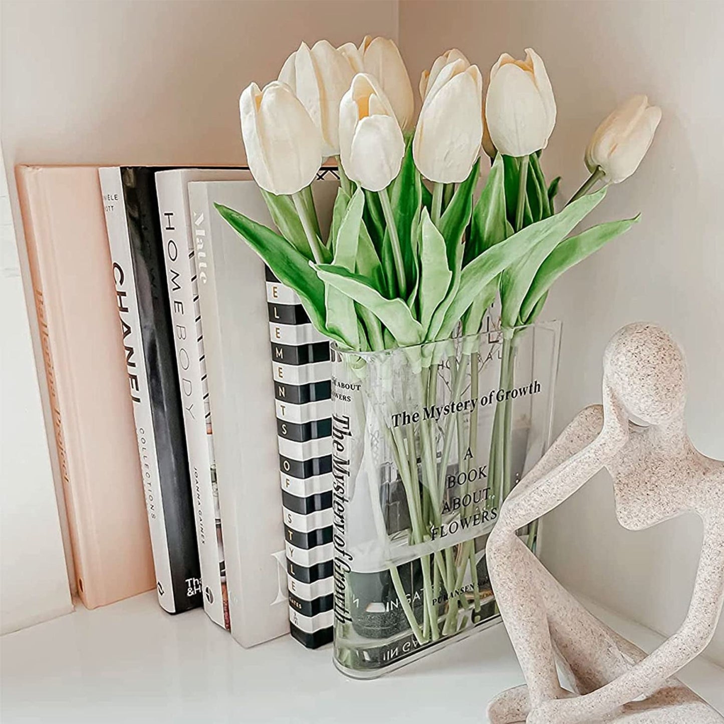 Bookend Vase - Unique Decor for Book Lovers- Minimalist Decor - StudySphere