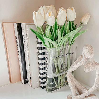 Bookend Vase - Unique Decor for Book Lovers- Minimalist Decor - StudySphere