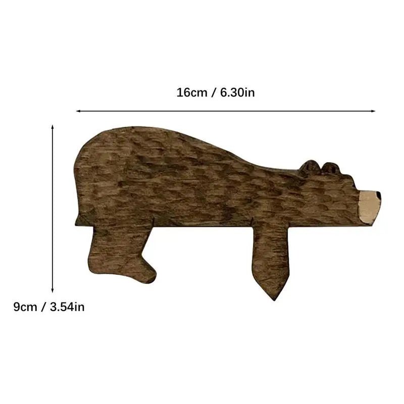 Brown Bear Wooden Door Topper - Rustic Door Frame Decoration - StudySphere