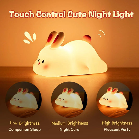 Cute LED Night Light - Touch Sensor Cartoon Aesthetic Nightlight - StudySphere