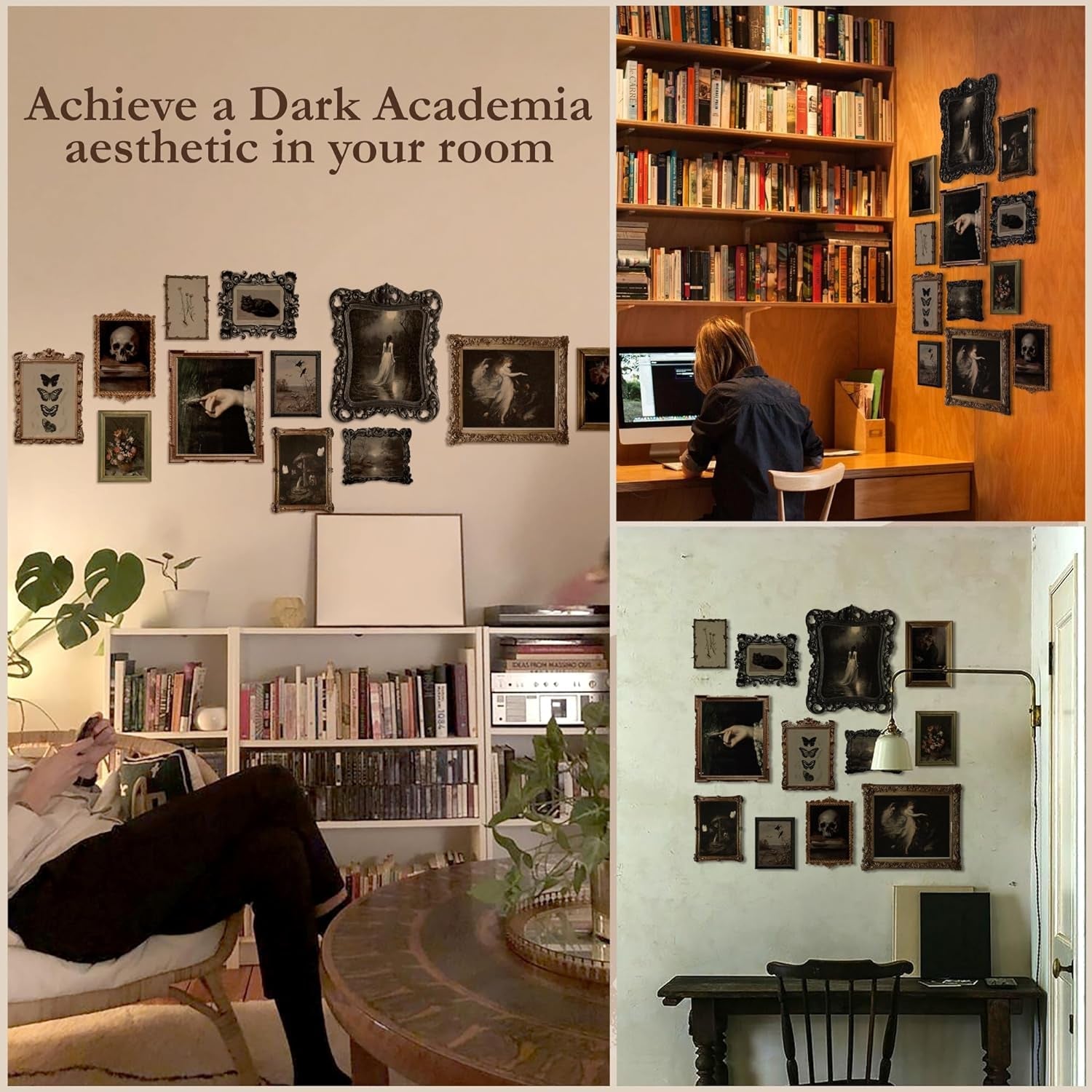 Dark Academia Gothic Wall Art Prints - Moody Aesthetic,Home Decor (8X10 Unframed) - StudySphere