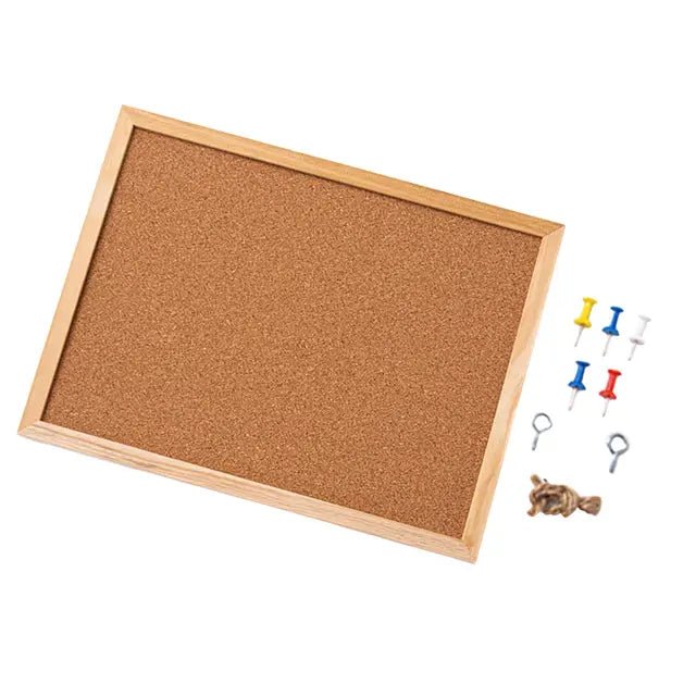 Decorative Cork Bulletin Board with Push Pins - Dorm Room Display - StudySphere