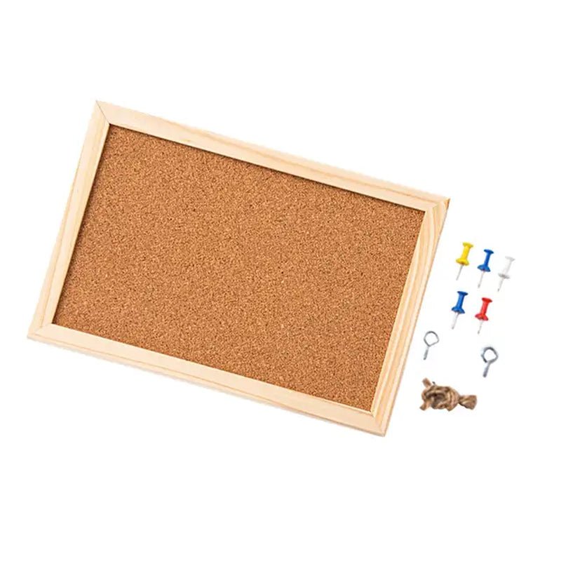 Decorative Cork Bulletin Board with Push Pins - Dorm Room Display - StudySphere