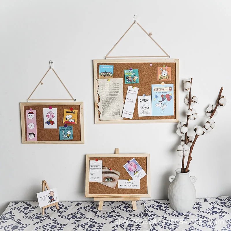 Decorative Cork Bulletin Board with Push Pins - Dorm Room Display - StudySphere