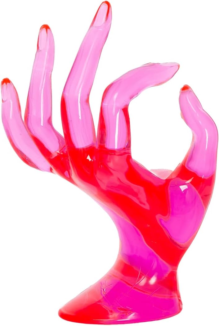 Hand Form Ring Holder Jewelry Display Stand - Rose Red - StudySphere