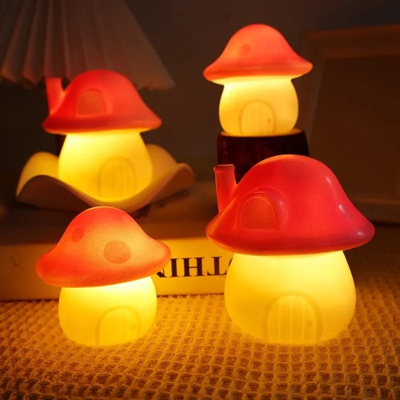 LED Portable Mushroom Night Light - Cute Bedroom Nightlight Cottagecore - StudySphere