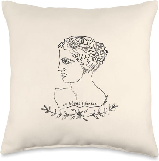 Light Academia Goddess Throw Pillow - 16x16 - Room Decor - StudySphere