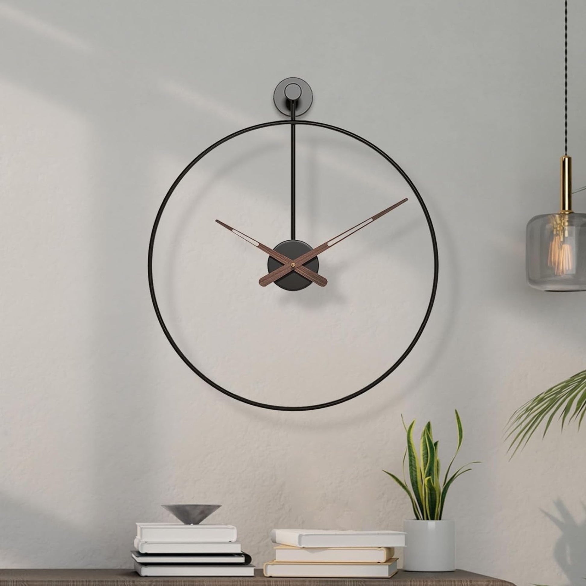 Minimalist 12" Silent Metal Wall Clock: Modern, Non-Ticking - StudySphere