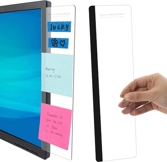 Monitor Memo Board - Office Desk Accessories 2Pcs - Sticky Note Holder - StudySphere