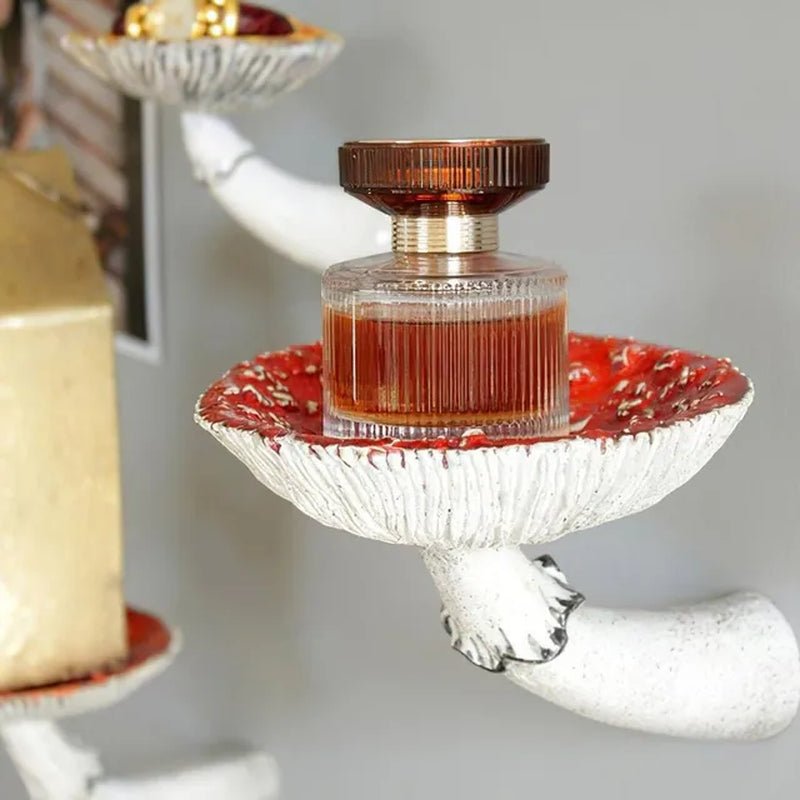 Mushroom - Hanging Shelf Wall Floating Shelf Mushroom - Wall Shelf Creative Storage Shelf Decoration Wall Kitchen Hanging Hook - StudySphere