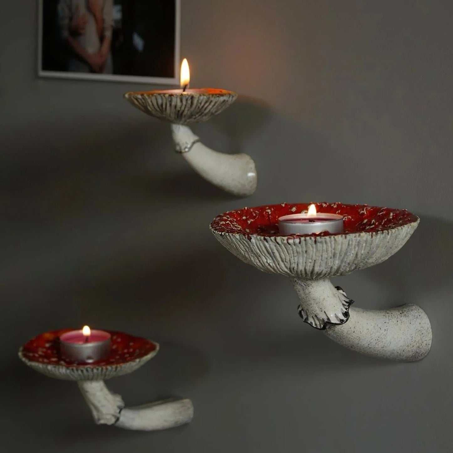 Mushroom - Hanging Shelf Wall Floating Shelf Mushroom - Wall Shelf Creative Storage Shelf Decoration Wall Kitchen Hanging Hook - StudySphere