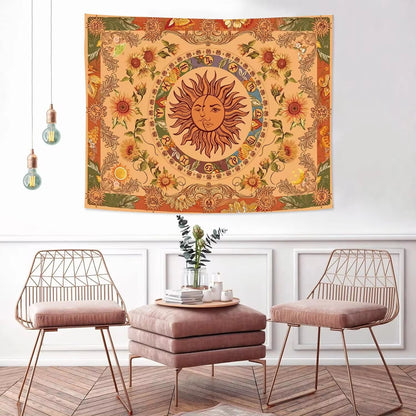 Sun and Moon Boho Tapestry - Indie Aesthetic Wall Hanging for Bedroom Decor - StudySphere