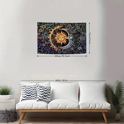 Sun and Moon Boho Tapestry - Indie Aesthetic Wall Hanging for Bedroom Decor - StudySphere