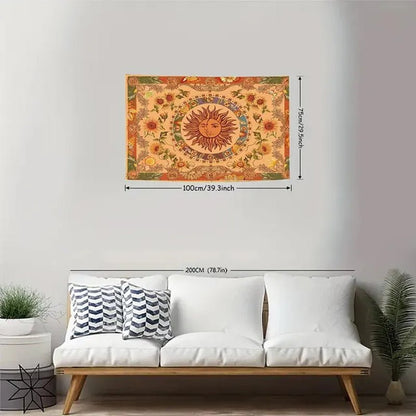 Sun and Moon Boho Tapestry - Indie Aesthetic Wall Hanging for Bedroom Decor - StudySphere