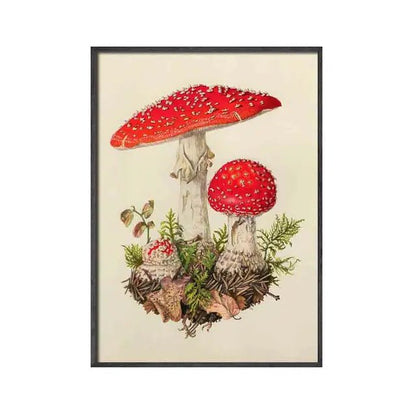 Vintage Mushroom Poster and Prints Canvas Art Painting Shroom Wall Art 30x40CM, unframed. - StudySphere