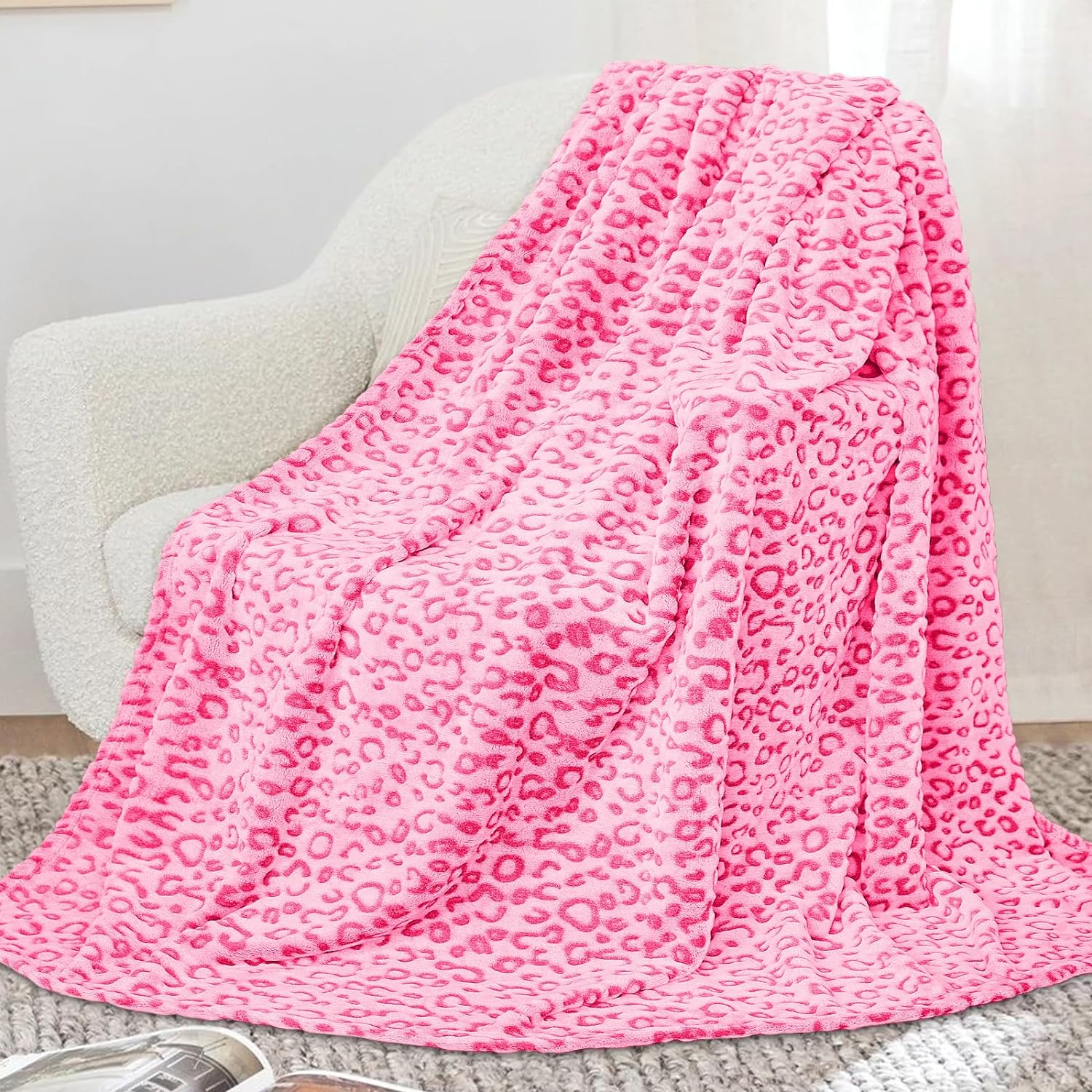 Warm Blanket Y2K Pink Fleece Throw Blanket for Bedroom - StudySphere