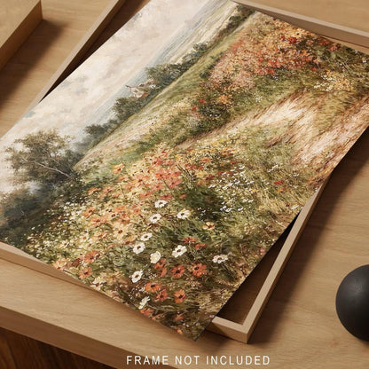 Wildflower Field Wall Art Print - Classical Poster - StudySphere